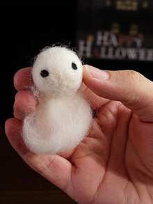 1pc Adopt A Ghost, Búp bê ma nhồi bông mini, Con ma bỏ túi dễ thương với cuộn giấy nhỏ, Đồ trang trí ma bằng len nỉ trắng, Sáng tạo cho truyện ma, Người yêu thích trang trí Halloween - Nhiều màu - Xem 6