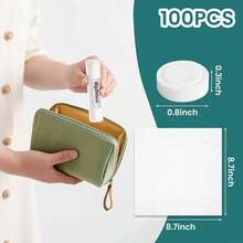 Compressed Towels, 100PCS Disposable Face Towels For Travel Expandable Wipes Tablets With 2PCS Tube Containers For Survival Gear And Supplies Outdoors Camping Hiking Hotel  Face Towel Facial Cleansing Disposable Towel - 白色 - 查看 3