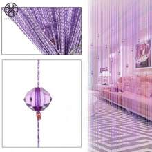 Cortinas con flecos de 39"X78", cortinas de cuentas para puertas, cortinas de cuerda de 100x200cm, cortina de cuentas para vano, panel de ventana divisor de habitación con lindos flecos para fiestas y eventos (Púrpura)