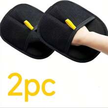 2 pezzi Guanti per rimozione peli di animali domestici, spazzola statica bidirezionale, adatti per cani e gatti, guanti per toelettatura efficienti con setole morbide in nylon, sensazione confortevole, particolarmente adatti per animali domestici a pelo lungo e corto, forniture per toelettatura di animali domestici.