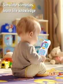 Baby Learning Phone Remote Control Toy, Pink & Blue Smart Phone Toy With Music Function, Suitable For Infants, Toddlers, Girls, Christmas, Birthday Gift - Sound and Light Remote Control - View 8