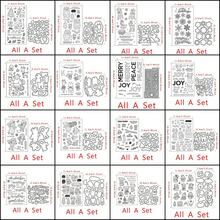 16 件圣诞装饰金属切割模具套装，碳钢模具工具，适用于切割、压花、剪贴簿、贺卡、家居装饰项目
