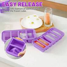 Silicone Freezer Molds With Lids, Silicone Soup Freezer Container Molds, Easy Meal Prep Container And Kitchen Storage Solution For Freeze  Store Soup, Sau, Broth, Leftovers(Purple6)