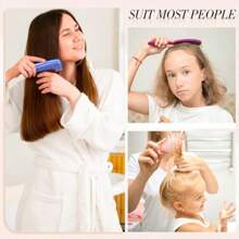 A7 30 Pieces Mini Wet Hair Brush And Wide Hair Combs Travel Detangling Brush For Women Most Hair Types Multicolor - 如圖 - 查看 6