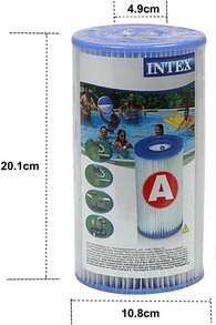 Intex 29003 - Pack Of 3 Type A Cartridges, Height 20.2cm, Diameter 10.8/5cm, Neutral Color - Multicolor - View 2