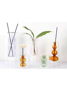 Decorative Bottles - Ámbar cilíndrico de 3 capas grande - Ver 4