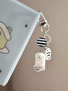 1 chiếc móc khóa đính hạt hình ngôi sao năm cánh rỗng bằng nhựa Acrylic thời trang thủ công nhiều màu sắc dành cho nữ phụ kiện ô tô Halloween Túi đựng đồ trang trí trường học dễ thương theo phong cách Goth Y2k - Nhiều màu - Xem 7