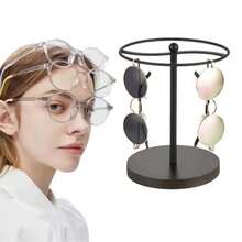 Sunglass Storage Holder Eyewear Display Stand With Anti-Slip Base Compact Glasses Rack Organizer For Bedroom Office