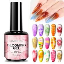 LIMEGIRL Manicure Blooming Gel Base Coat And Top Coat Set, Long-Lasting Glossy Finish, Base Coat/Top Coat Gel Can Create Marble Texture Effect, Removable, UV/LED Nail Art, Gift For Women - Clear - View 13