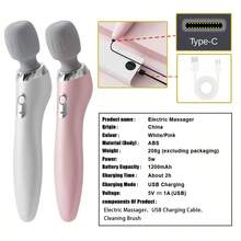 1PC Portable Massage Stick, Handheld Electric Massager, USB Rechargeable, High-Speed Motor With High-Frequency Vibration, Ideal Choice For Full Body Relaxation - Suitable For Neck, Back, Legs, And Waist Massage - The Best Gift For Your Love