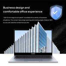 Huawei G540 14-Inch Thin And Light Business Notebook Win11 System 12th Generation I5 High-Performance Processor Hardware-Level Data Encryption Anti-Peep Eye Protection Screen Fingerprint Boot + 18 Hours Battery Life Silver