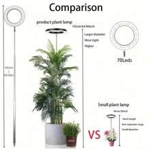 Grow Light LED Plant Light For Indoor Plants Growing Full Spectrum Desk Grow Lamp With Pedestal Automatic Timer For 3H/9H/12H 10 Dimmable Levels, Height Adjustable