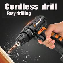 High-Specification Electric Screwdriver Set, Includes Drill Bit Set, Tool Box, Portable Storage Case, Cordless Hand Drill, Forward/Reverse Switch, 18+1 Torque Settings And LED Lighting. - US A Type Plug(110-127V) - View 5