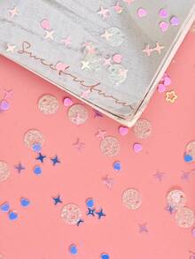 15/30/50g Four Cornered Star Love Colorful Sequin Decorative Paper Scraps, Suitable For Baby Parties, Baby Themed Parties, Baby Showers - Multicolor - View 5