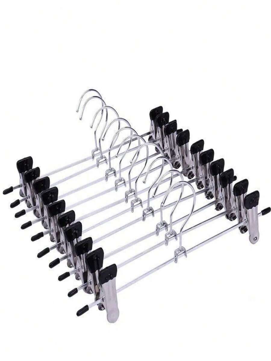 Pantalón/percha de  ultrafina resistente con clips metálicos, adecuado para pantalones cortos y faldas