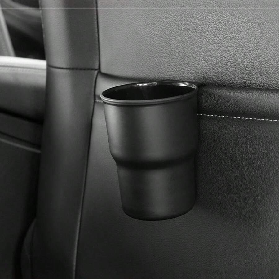 Accept1pc Kotak Sandaran Tangan Sisi Pintu Belakang Kursi Rak Minuman Multifungsi yang Dipasang di Kendaraan - Hitam - View 1