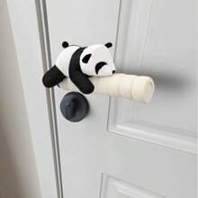 zootime 1pc Baby Room Crawling Panda Door Handle, Simple INS Style Thick Anti-Collision Wall Protector, Static-Free Door Lock Cover, Suitable For Bedroom, Living Room, Nursery, Garden Decor - Multicolor - View 5