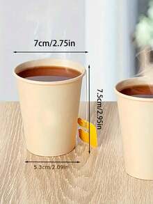 餐厅用棕色纸杯 - 一次性冷热饮杯 - 适合派对、活动和小型企业 - 耐用餐具用品茶、家用和商用饮水杯、旅行、露营、派对用品 - 棕色 - 查看 6