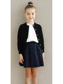 UMELOK Girls' Cardigans Sweater Cotton Button Solid Long Sleeve Knit Sweaters