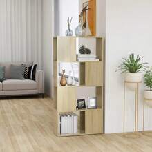 Bücherregal Raumteiler Sonoma-Eiche 60x24x124,  5cm Holzwerkstoff - Braun - Übersicht 1