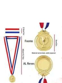 1 pieza/3 piezas Medalla de espiga de trigo numerada, medallas de premiación de aleación de zinc dorada/plateada/bronce para competencia deportiva