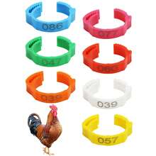100pcs Red Blue Adjustable Chicken Foot Ring With Numbers 001-100 Reusable Identification Leg Bands Clip On Rings Tags For Poultry Chickens Ducks Gees - Multicolor - View 12