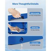 Commercial Ice Shaver Crusher, 286lbs Per Hour Electric Snow Cone Maker With 2L Ice Cube Box, 250W 1500RPM Tabletop Shaved Ice Machine For Parties Events Snack Bar, Home And Commercial Use (Blue) - US A Type Plug(110-127V) - View 6