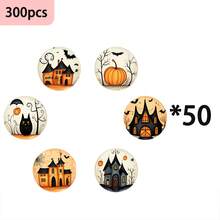 1set/4pcs/6pcs/300pcs Halloween Castle Pumpkin Pattern Diatom Mud Coasters, Coffee Coasters, Suitable For Home And Restaurant Decorations For Various Occasions, Holiday Gifts, Table Decorations, Autumn Decorations, Theme Party Decorations, Can Be Given As Gifts - Multicolor - View 9