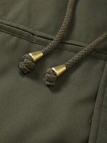 Men's Thermal Lined Warm Padded Coat, Detachable Hood, Long Padded Jacket, Fashionable Outerwear For Autumn/Winter