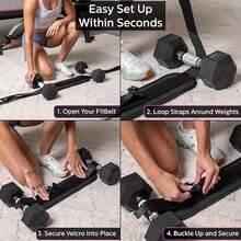 Weighted Hip Thrust Belt, Adjustable Fitness Waist Support For Glute Bridges, Dumbbell Compatible - Black - View 7