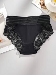 FOVTY 1PC Plus Size Women's Lace Sexy Panties Breathable And Comfortable Yogashort