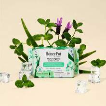 The Honey Pot Company 100% Organic Cotton Cover Cooling Herbal Infusion Regular Liners - 30ct - 1 - 查看 10