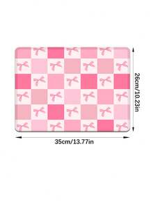 1 件粉色蝴蝶橡胶防滑游戏鼠标垫，适用于台式电脑/笔记本电脑办公室使用 - 粉紅色格子 - 查看 10