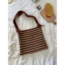 Women Shoulder Bags - 棕色條紋 - 查看 5