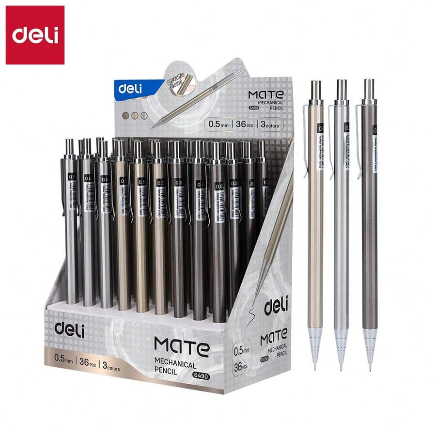 Deli 0.5mm Retractable Mechanical Pencil With Lead Refills – Smooth Writing & Drawing Pencil, Lightweight Drafting Pencil For Office, And Sketching,For School Supplies,Back To School