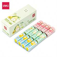 Deli 12 Stücke Set farbige Radiergummis, 3-Farben Set für weiches Radieren und ohne Verschmieren, perfekt für Schreiben, Zeichnen und Schul-/Bürobedarf, für Schulmaterial, Rückkehr zur Schule