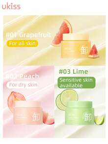 ukiss 100ml Cleansing Balm Makeup Remover, Hydration And Skin-Friendly, Balm To Oil, Available For Sensitive Skin, 1S' Emulsification, Double Cleanse, Face Wash - #02 Peach - View 7