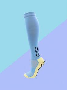 1 Pair Of Long Football Socks With Anti Slip Silicone Over Knee Towel Bottom, Men's Sports Football Socks, Men's And Women's Over Knee Long Tube Glue Non Slip Socks, Medium Tube High Tube Training Socks, Wear-Resistant And Sweat Absorbing Training Socks, Competition Ball Sockson Slip Socks, Medium And High Tube Training Socks, Wear-Resistant And Sweat Absorbing Training Socks, Competition Ball Socks