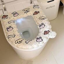 1pc Cartoon Printed EVA Toilet Seat Cushion, All-Season Waterproof Leave-In Toilet Seat Cushion, Household Paste Toilet Seat Cushion