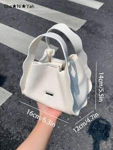Túi xách nhỏ thời trang, Túi đeo vai vuông mini đa năng, Túi đeo chéo, Thích hợp để đi làm, mua sắm, du lịch, nghỉ dưỡng, tiệc tùng, làm quà tặng - trắng - Xem 2