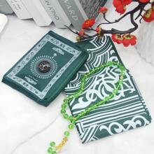 Couverture de pique-nique de voyage portable de 65 * 100 cm avec boussole, tissu hydrofuge avec poche, facile à transporter