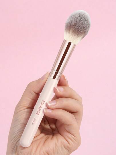 MAANGE 1支专业面部化妆刷，包含腮红刷、散粉刷、粉底刷等多种功能，适用于日常妆容，采用柔软纤维，温和亲肤，便携式旅行化妆刷，是送给女性和女孩的理想礼物。多功能化妆刷，可用于粉底、遮瑕、腮红、修容、古铜粉等多种用途。赠品。