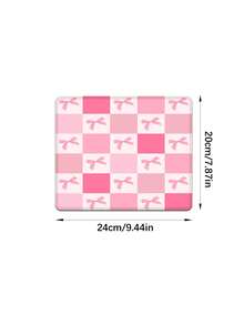 1 件粉色蝴蝶橡胶防滑游戏鼠标垫，适用于台式电脑/笔记本电脑办公室使用 - 粉紅色格子 - 查看 11