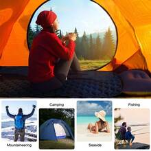 COSANSYS Camping Mat - Inflatable Sleeping Mat With Pillow, Camping Mattress With Built-In Foot Pump, Ultralight Sleeping Pad Waterproof Self-Inflating Camping Mat For Backpacking, Camping, Hiking - Multicolor - View 9