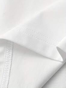 Camiseta de Estampado de Gato, Cuello Redondo de Manga Corta para Hombre, Estilo Simple, Camiseta de Moda de Ajuste Regular, Top Casual Cómodo y Transpirable para Primavera Verano Vacaciones Ocio Ropa de Hombre como Regalo - Blanco - Ver 5