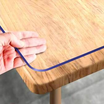 Clear Table Protector,1.0mm Thick Plastic Table Cover, PVC Clear Table Cover Protector, Table Protector For Dining Room Table, Vinyl Tablecloth Table Pad Mat For Kitchen, Dresser, Writing Desk