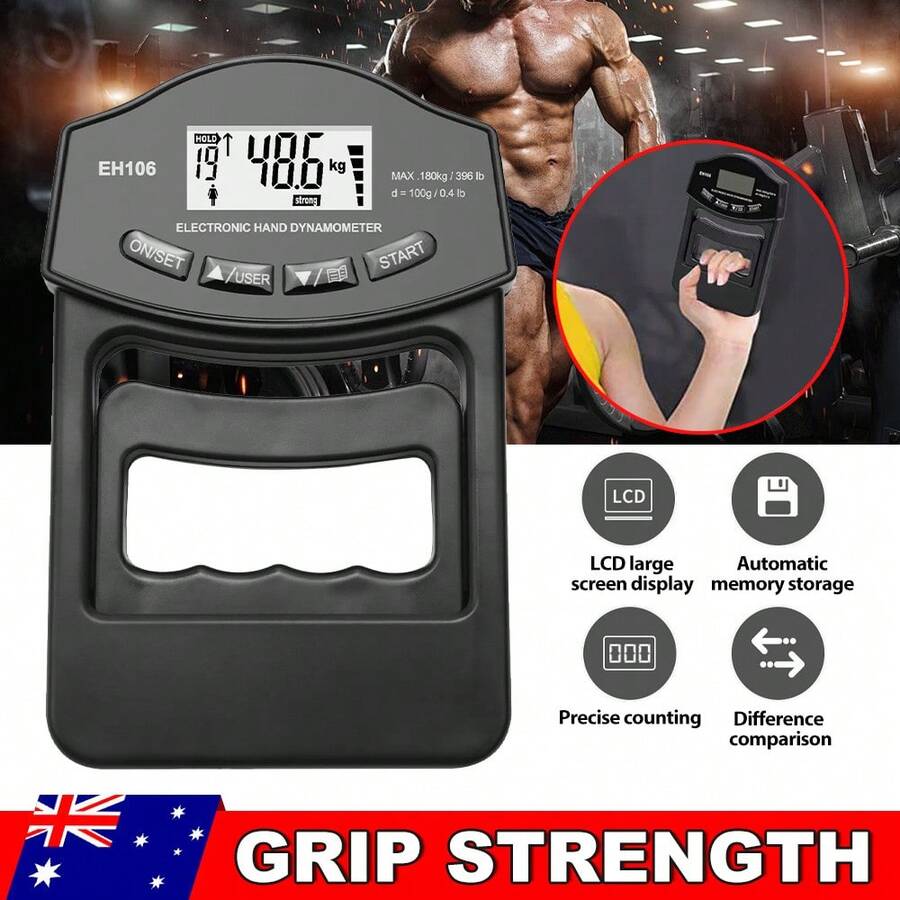 Digital Hand Dynamometer Grip Strength Tester Muscle Power Measurement ...