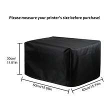 打印机防尘罩 防静电 重型织物防水打印机罩 HP/Epson/Canon/Brother 无线打印机，防水黑色打印机罩 - 黑色 - 查看 2