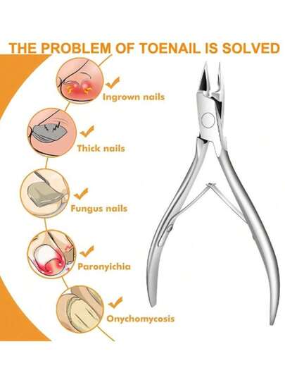1 件套指甲钳、指甲刀、用于去除倒刺和死皮的指甲护理工具、美甲用品、美甲工具、美甲工具、返校、指甲、按压指甲的美甲工具