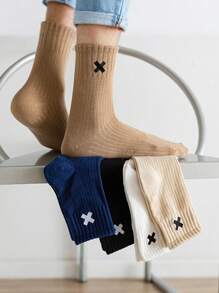 5 أزواج جوارب متوسطة الطول للجنسين، تصميم بنمط أزياء، مناسبة للارتداء اليومي والرياضي، لجميع الفصول